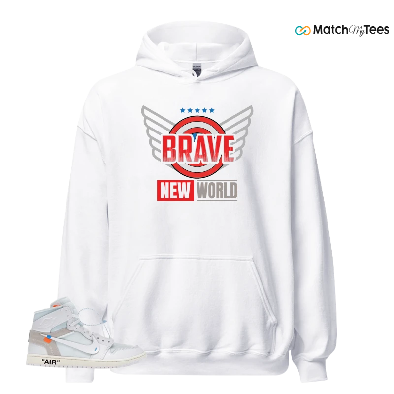 NEKE AIR JORDAN 1 RETRO HIGH OG VIRGIL ABLOH ARCHIVE ALASKA SNEAKER Matching Tees hoodie