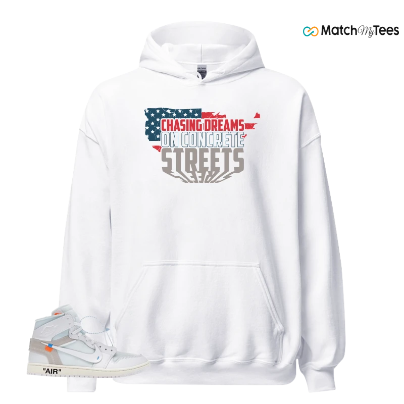 NEKE AIR JORDAN 1 RETRO HIGH OG VIRGIL ABLOH ARCHIVE ALASKA SNEAKER Matching Tees hoodie