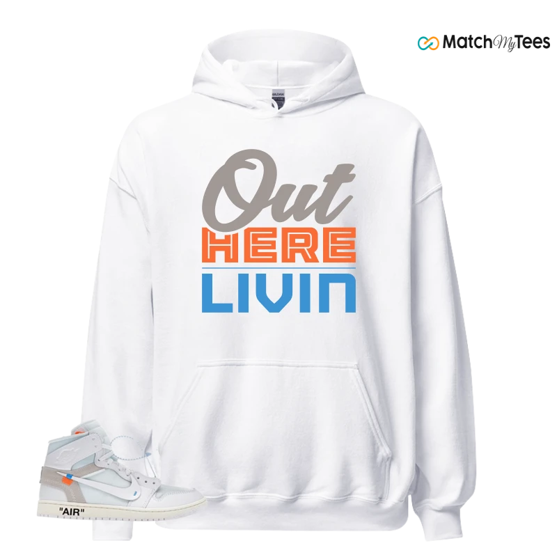 NEKE AIR JORDAN 1 RETRO HIGH OG VIRGIL ABLOH ARCHIVE ALASKA SNEAKER Matching Tees hoodie