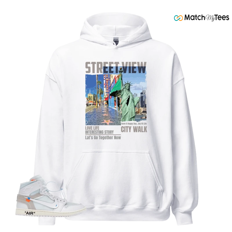 NEKE AIR JORDAN 1 RETRO HIGH OG VIRGIL ABLOH ARCHIVE ALASKA SNEAKER Matching Tees hoodie