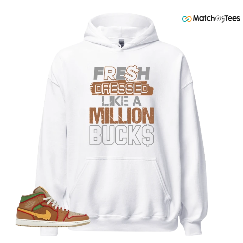 NIKE AIR JORDAN 1 MID SE CHEESEBURGER SNEAKER Matching Tees hoodie