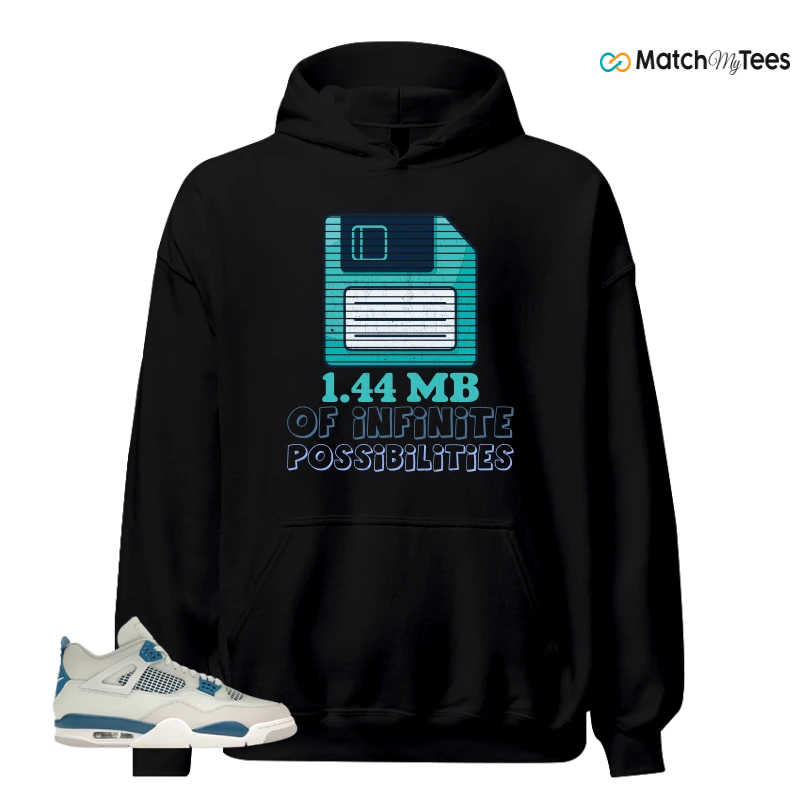 NIKE AIR JORDAN 4 MILITARY BLUE SNEAKER Matching Tees hoodie