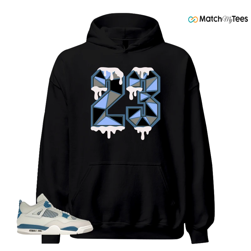 NIKE AIR JORDAN 4 MILITARY BLUE SNEAKER Matching Tees hoodie