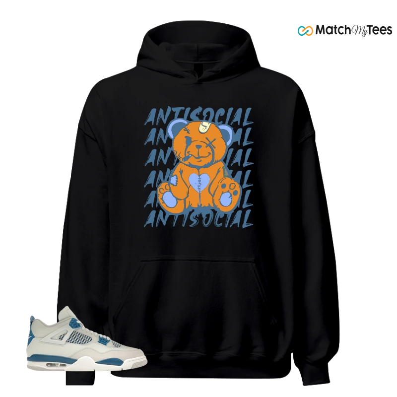 NIKE AIR JORDAN 4 MILITARY BLUE SNEAKER Matching Tees hoodie