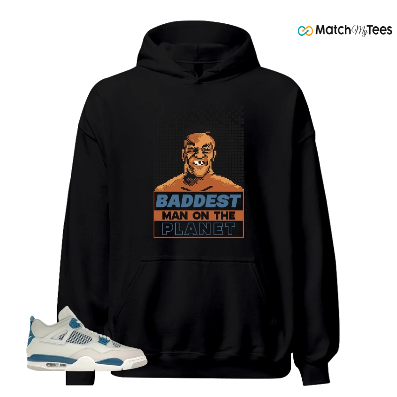 NIKE AIR JORDAN 4 MILITARY BLUE SNEAKER Matching Tees hoodie