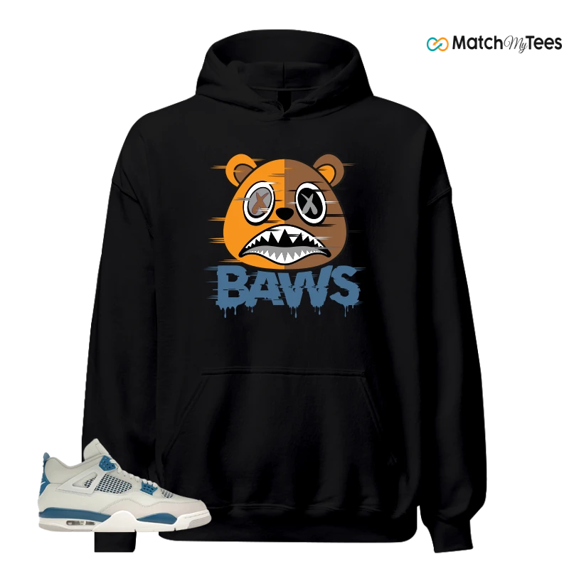 NIKE AIR JORDAN 4 MILITARY BLUE SNEAKER Matching Tees hoodie