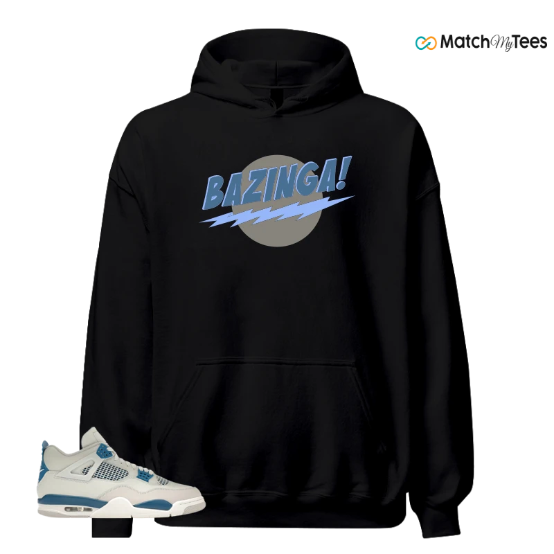 NIKE AIR JORDAN 4 MILITARY BLUE SNEAKER Matching Tees hoodie