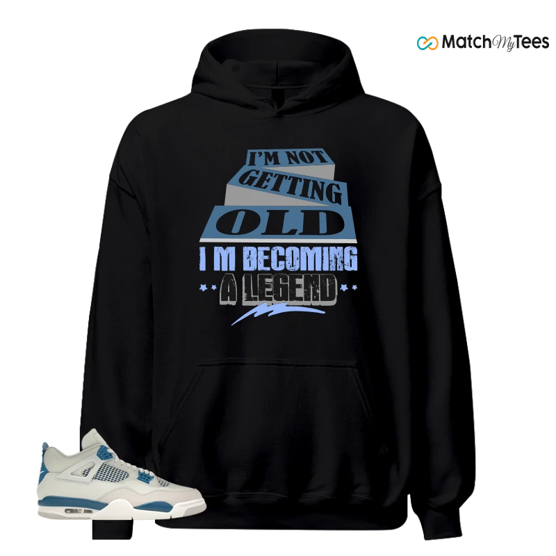 NIKE AIR JORDAN 4 MILITARY BLUE SNEAKER Matching Tees hoodie
