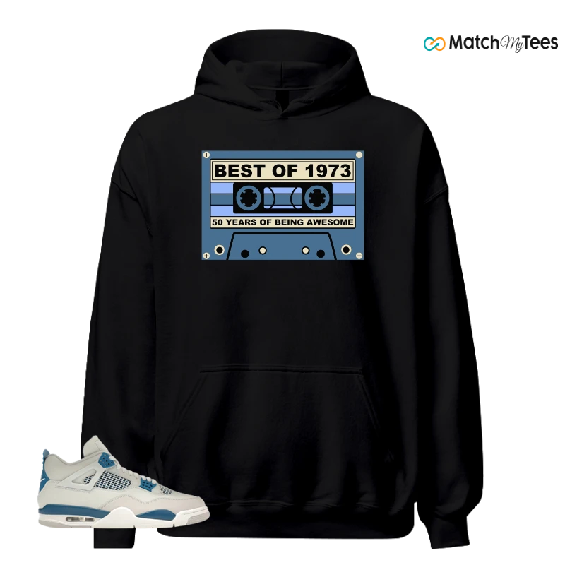 NIKE AIR JORDAN 4 MILITARY BLUE SNEAKER Matching Tees hoodie
