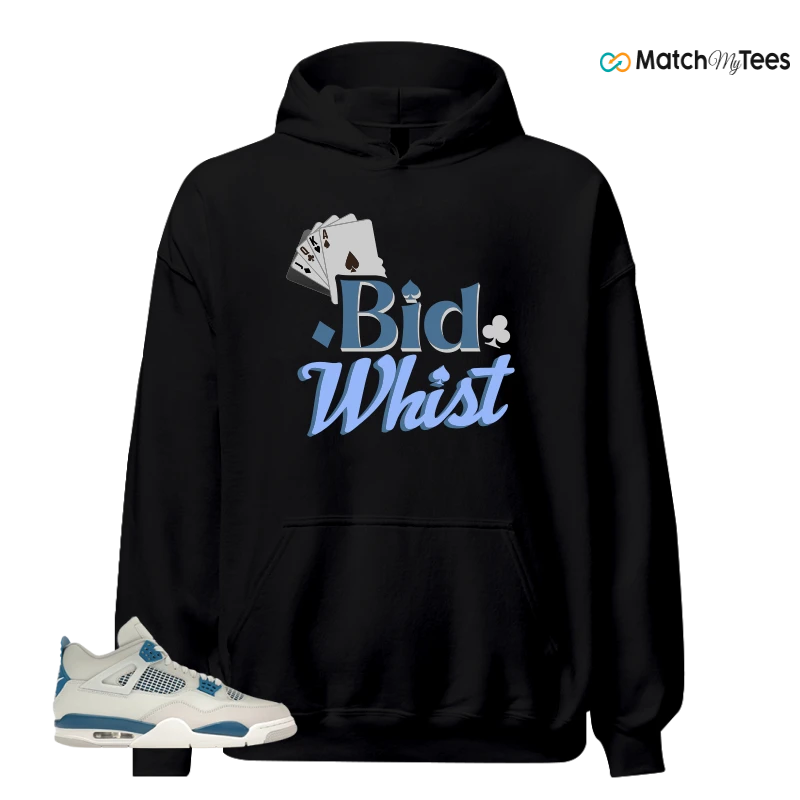 NIKE AIR JORDAN 4 MILITARY BLUE SNEAKER Matching Tees hoodie