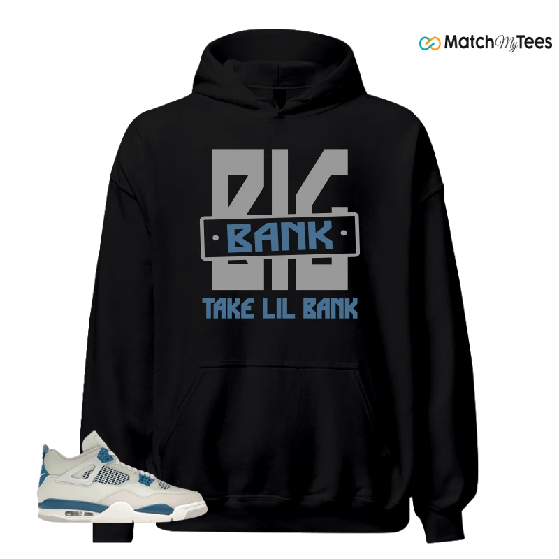 NIKE AIR JORDAN 4 MILITARY BLUE SNEAKER Matching Tees hoodie