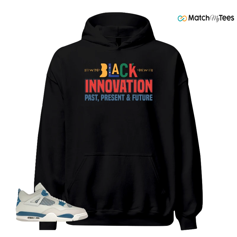 NIKE AIR JORDAN 4 MILITARY BLUE SNEAKER Matching Tees hoodie