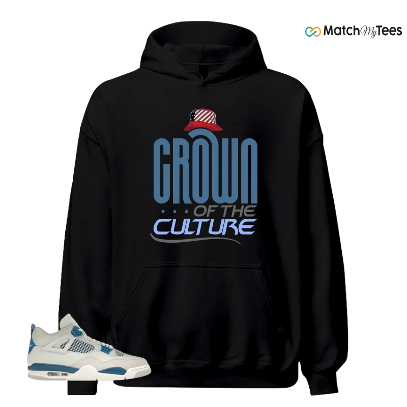 NIKE AIR JORDAN 4 MILITARY BLUE SNEAKER Matching Tees hoodie