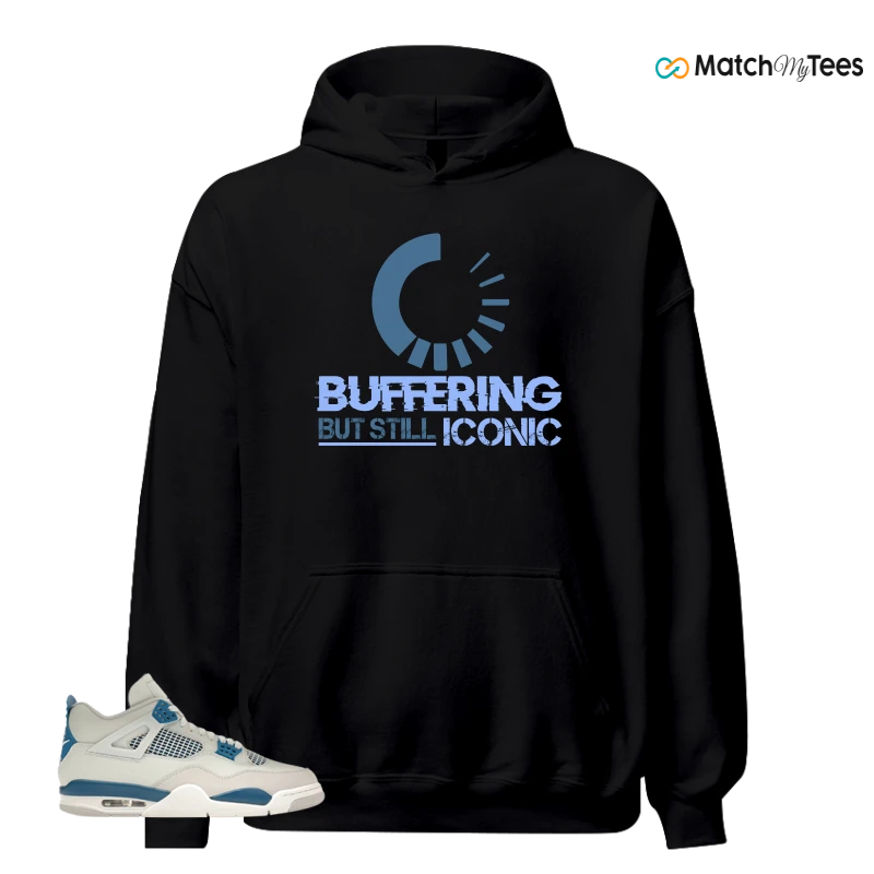 NIKE AIR JORDAN 4 MILITARY BLUE SNEAKER Matching Tees hoodie
