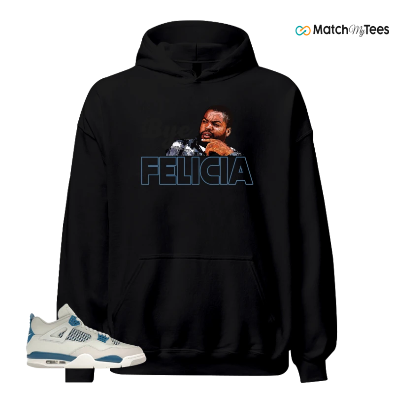 NIKE AIR JORDAN 4 MILITARY BLUE SNEAKER Matching Tees hoodie
