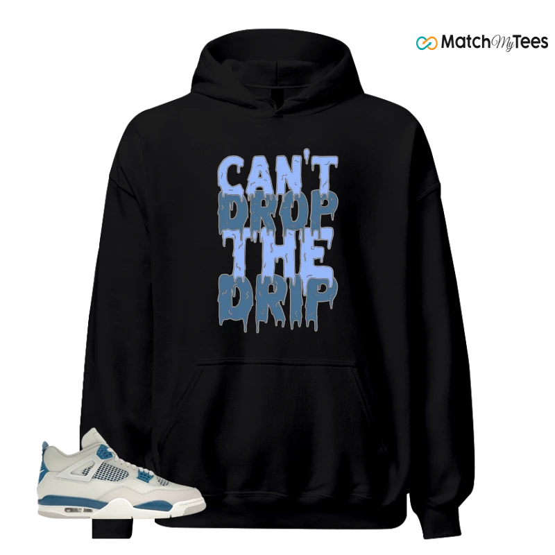 NIKE AIR JORDAN 4 MILITARY BLUE SNEAKER Matching Tees hoodie