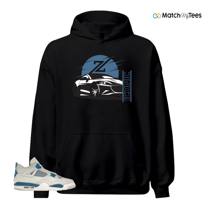 NIKE AIR JORDAN 4 MILITARY BLUE SNEAKER Matching Tees hoodie