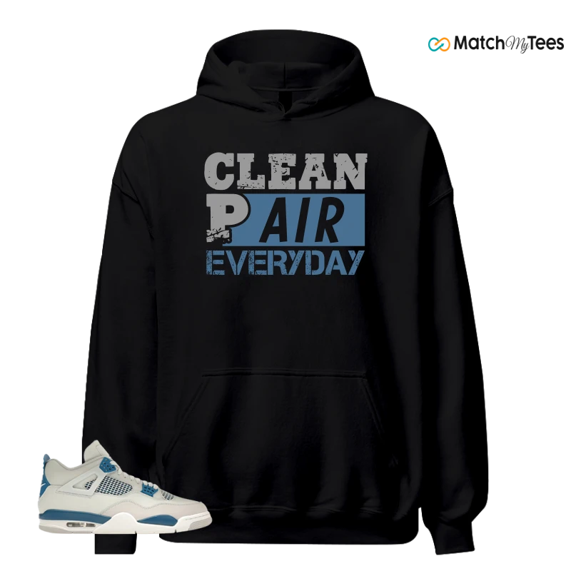 NIKE AIR JORDAN 4 MILITARY BLUE SNEAKER Matching Tees hoodie