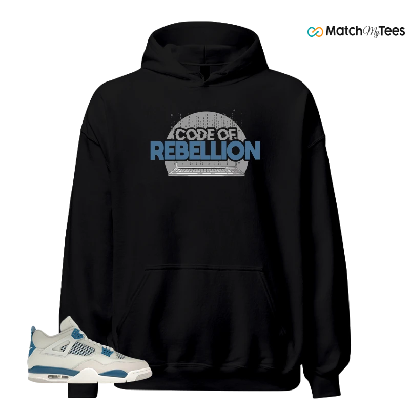 NIKE AIR JORDAN 4 MILITARY BLUE SNEAKER Matching Tees hoodie