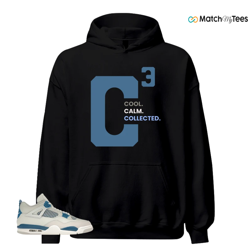 NIKE AIR JORDAN 4 MILITARY BLUE SNEAKER Matching Tees hoodie