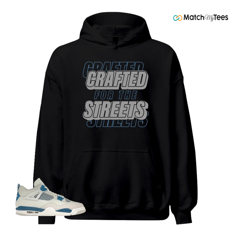 NIKE AIR JORDAN 4 MILITARY BLUE SNEAKER Matching Tees hoodie