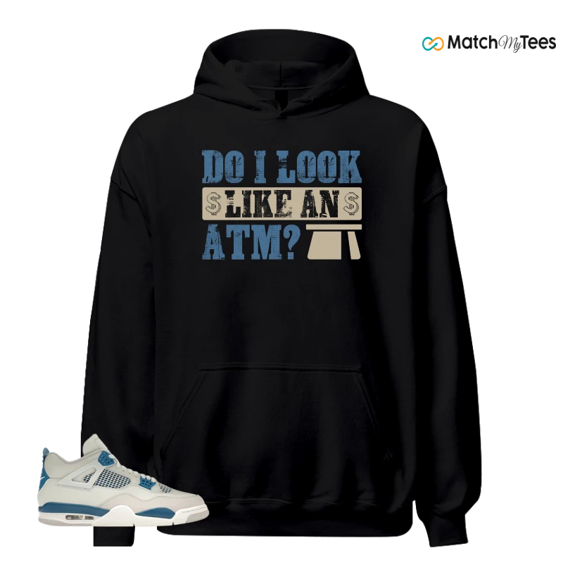 NIKE AIR JORDAN 4 MILITARY BLUE SNEAKER Matching Tees hoodie