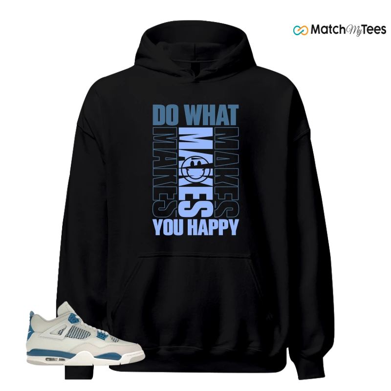 NIKE AIR JORDAN 4 MILITARY BLUE SNEAKER Matching Tees hoodie