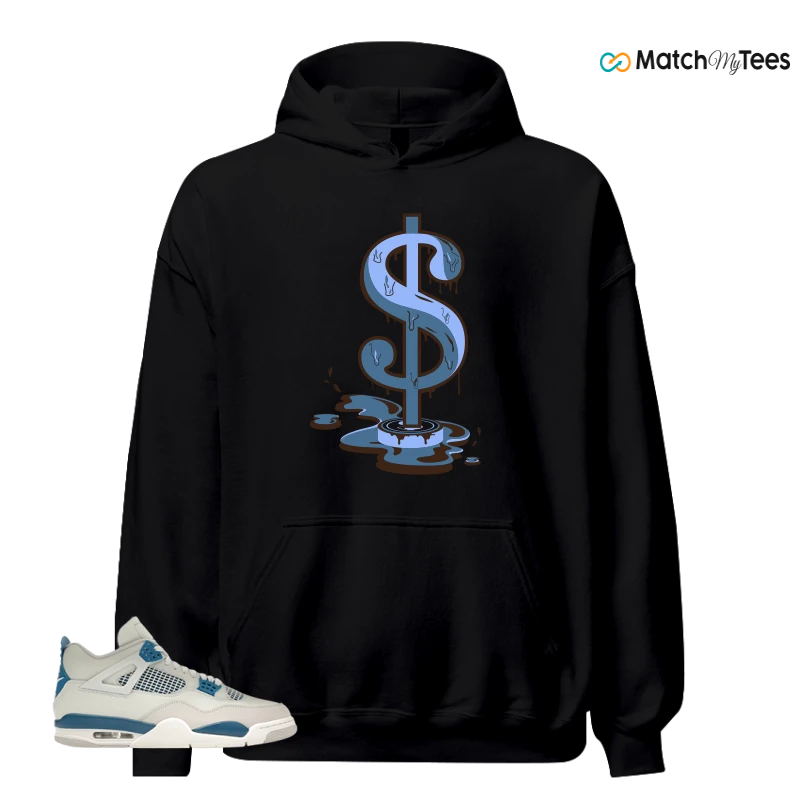 NIKE AIR JORDAN 4 MILITARY BLUE SNEAKER Matching Tees hoodie