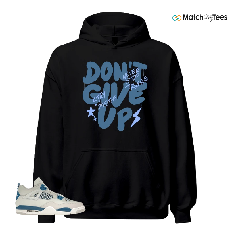 NIKE AIR JORDAN 4 MILITARY BLUE SNEAKER Matching Tees hoodie