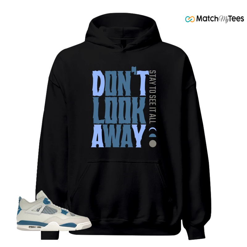 NIKE AIR JORDAN 4 MILITARY BLUE SNEAKER Matching Tees hoodie