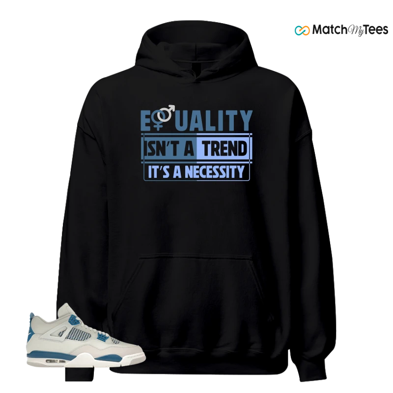 NIKE AIR JORDAN 4 MILITARY BLUE SNEAKER Matching Tees hoodie