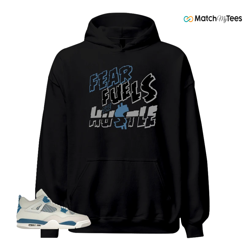 NIKE AIR JORDAN 4 MILITARY BLUE SNEAKER Matching Tees hoodie
