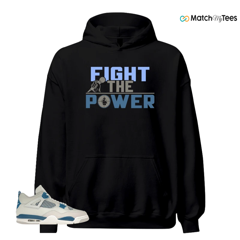 NIKE AIR JORDAN 4 MILITARY BLUE SNEAKER Matching Tees hoodie
