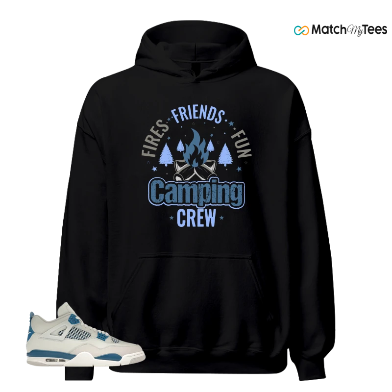NIKE AIR JORDAN 4 MILITARY BLUE SNEAKER Matching Tees hoodie