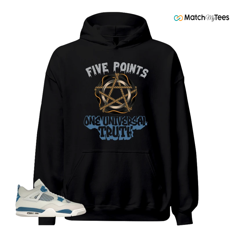NIKE AIR JORDAN 4 MILITARY BLUE SNEAKER Matching Tees hoodie