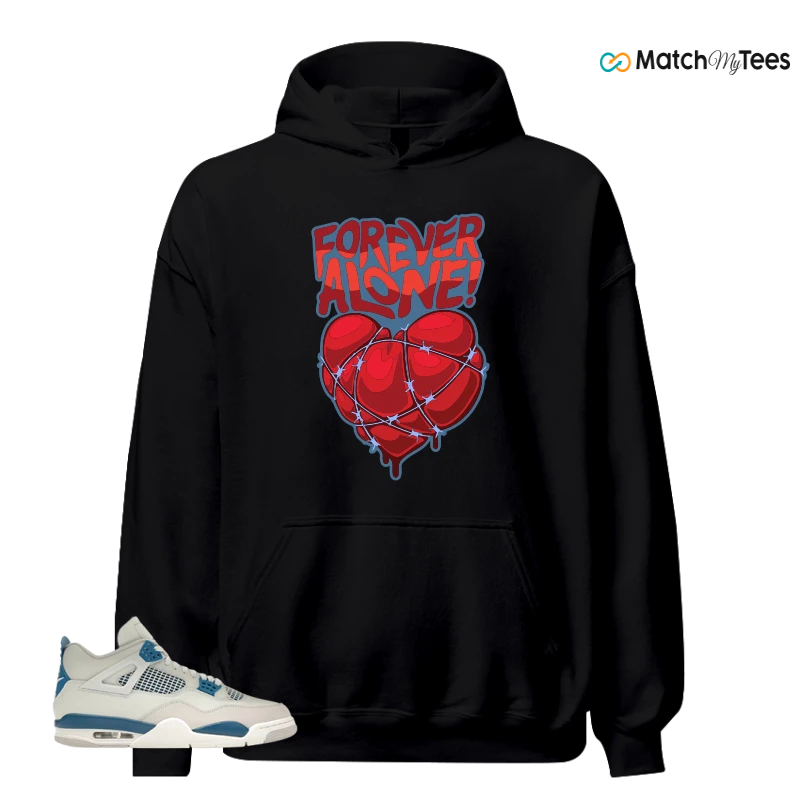 NIKE AIR JORDAN 4 MILITARY BLUE SNEAKER Matching Tees hoodie