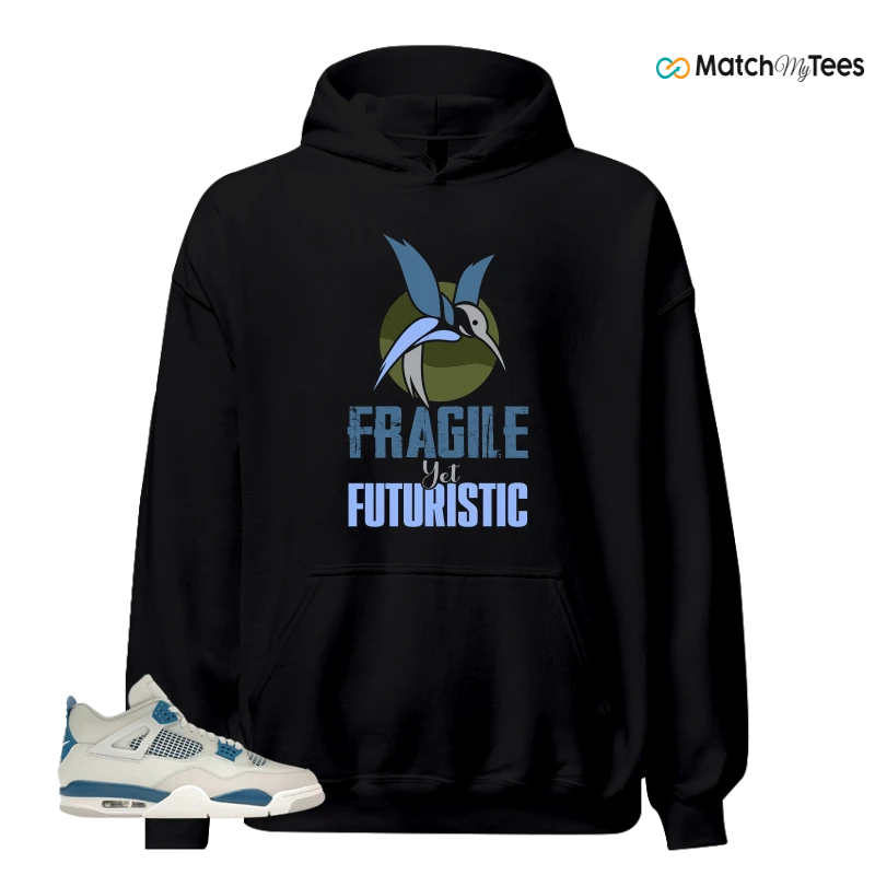 NIKE AIR JORDAN 4 MILITARY BLUE SNEAKER Matching Tees hoodie