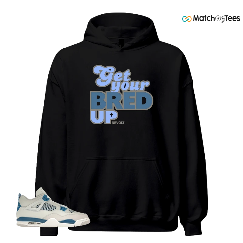 NIKE AIR JORDAN 4 MILITARY BLUE SNEAKER Matching Tees hoodie