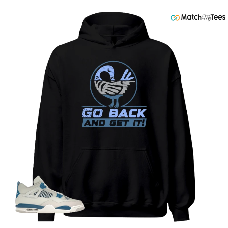 NIKE AIR JORDAN 4 MILITARY BLUE SNEAKER Matching Tees hoodie