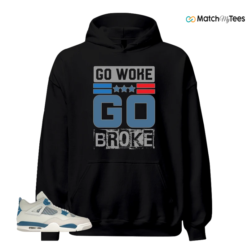 NIKE AIR JORDAN 4 MILITARY BLUE SNEAKER Matching Tees hoodie