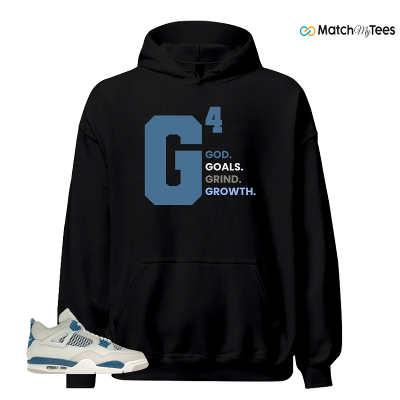 NIKE AIR JORDAN 4 MILITARY BLUE SNEAKER Matching Tees hoodie