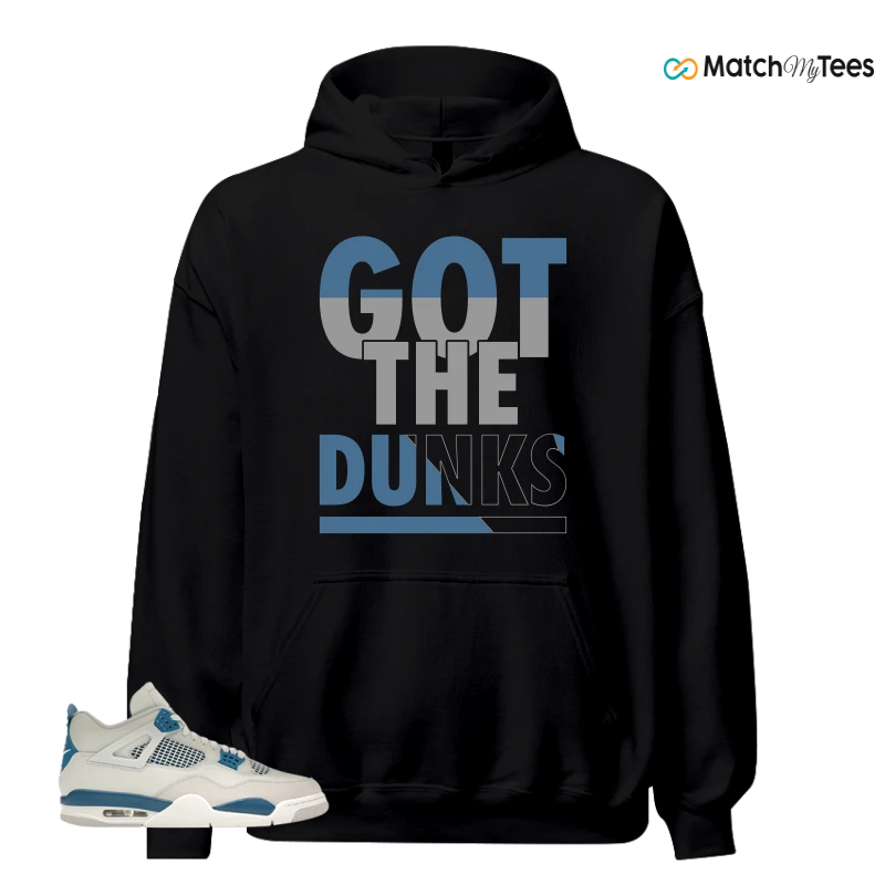 NIKE AIR JORDAN 4 MILITARY BLUE SNEAKER Matching Tees hoodie
