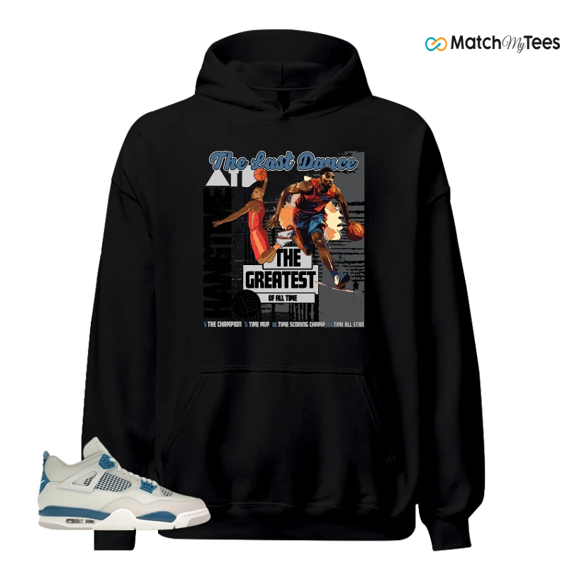 NIKE AIR JORDAN 4 MILITARY BLUE SNEAKER Matching Tees hoodie