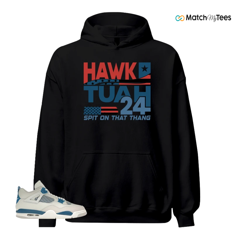 NIKE AIR JORDAN 4 MILITARY BLUE SNEAKER Matching Tees hoodie