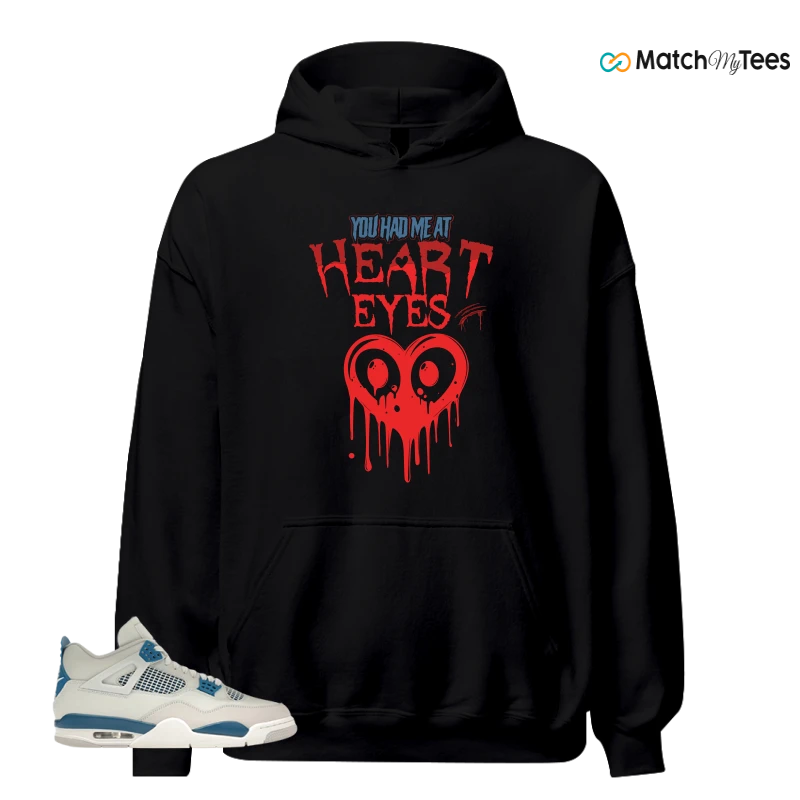 NIKE AIR JORDAN 4 MILITARY BLUE SNEAKER Matching Tees hoodie