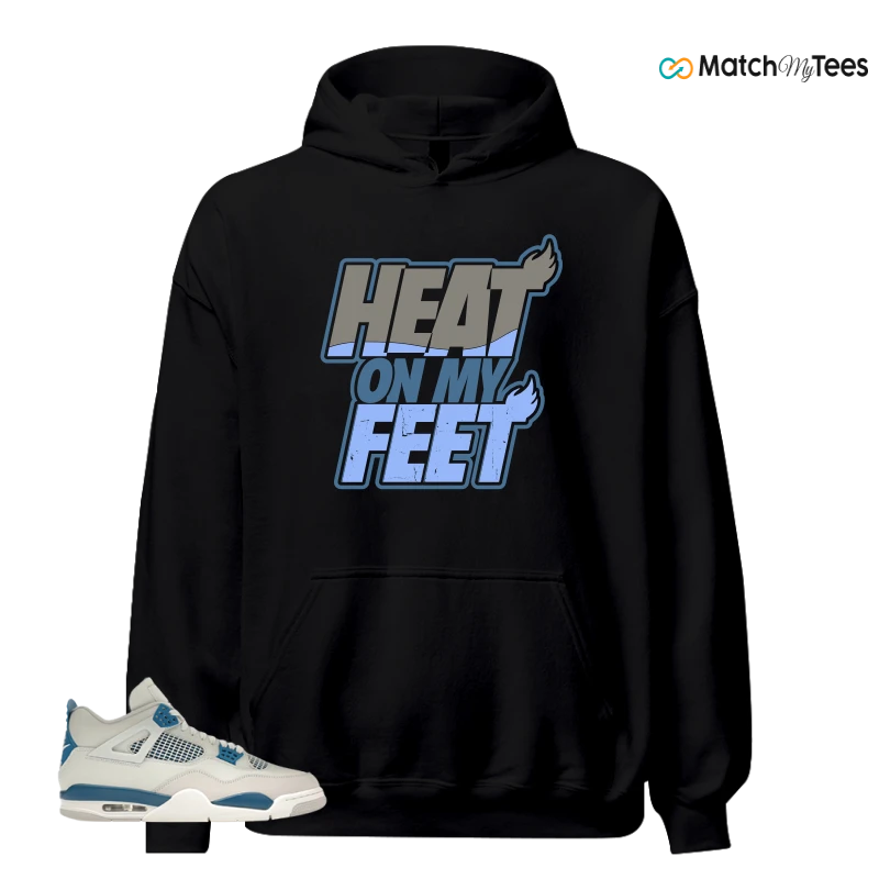 NIKE AIR JORDAN 4 MILITARY BLUE SNEAKER Matching Tees hoodie