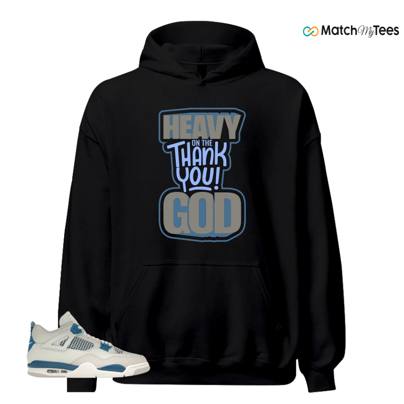 NIKE AIR JORDAN 4 MILITARY BLUE SNEAKER Matching Tees hoodie