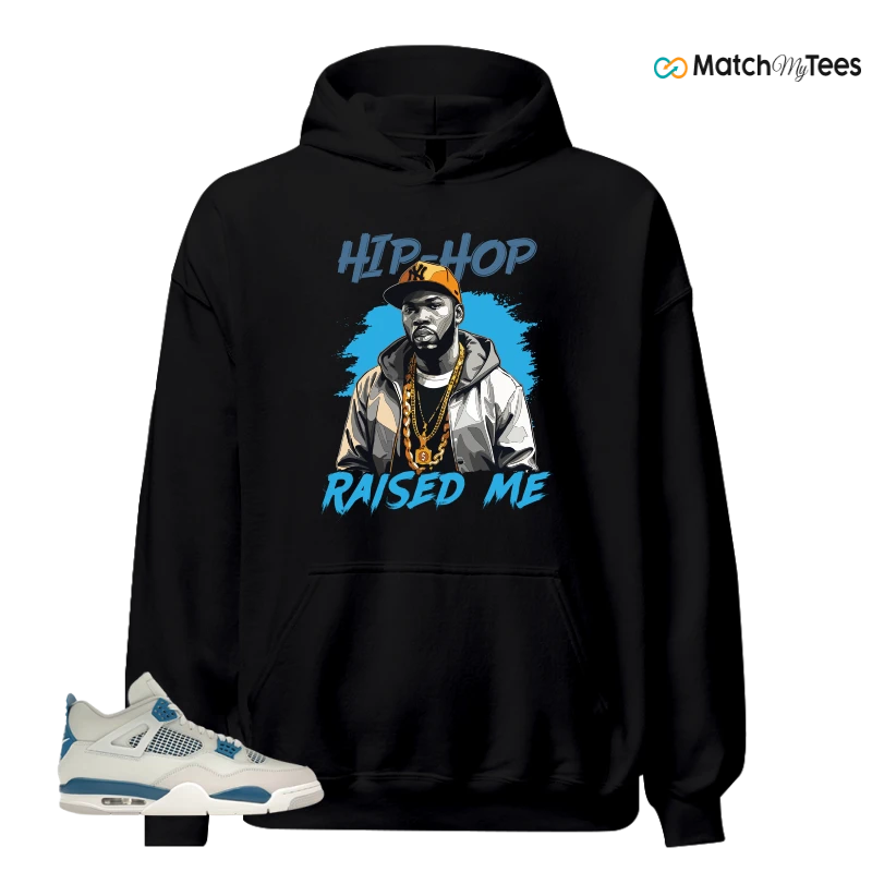 NIKE AIR JORDAN 4 MILITARY BLUE SNEAKER Matching Tees hoodie