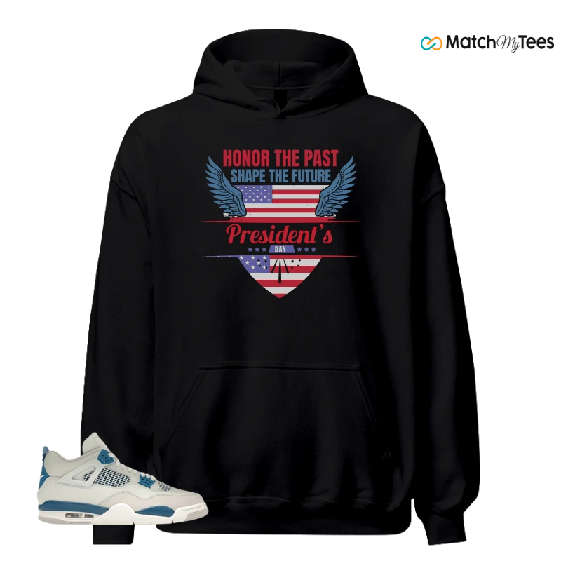 NIKE AIR JORDAN 4 MILITARY BLUE SNEAKER Matching Tees hoodie