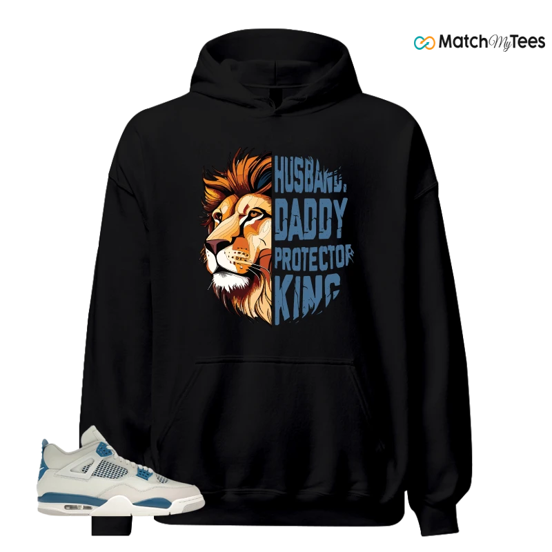 NIKE AIR JORDAN 4 MILITARY BLUE SNEAKER Matching Tees hoodie